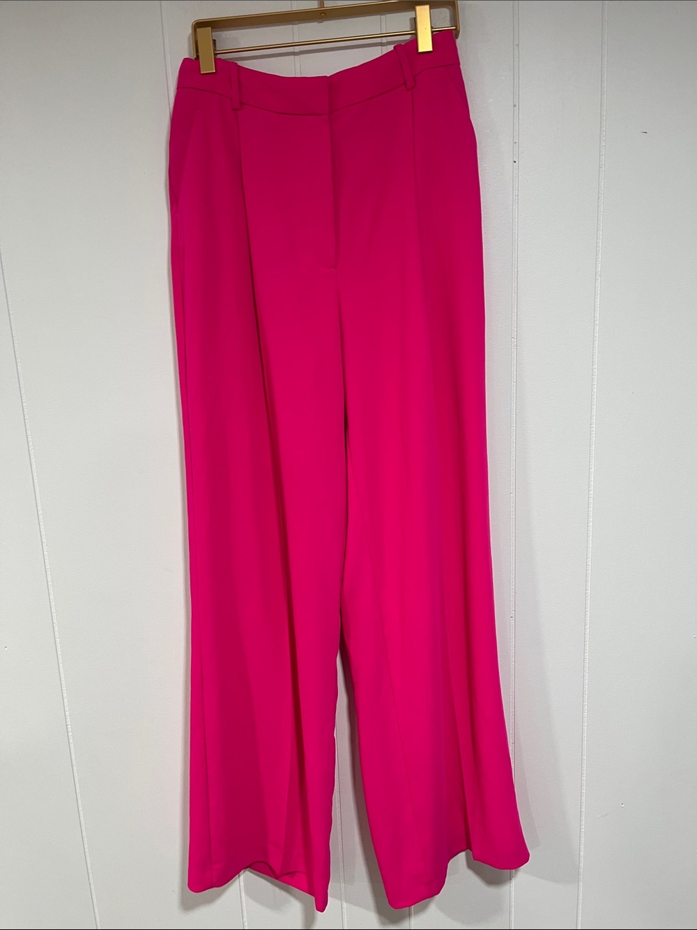 Mango Wide-Leg High-Rise Women's Dart Palazzo Pants 2 - Picture 2 of 8